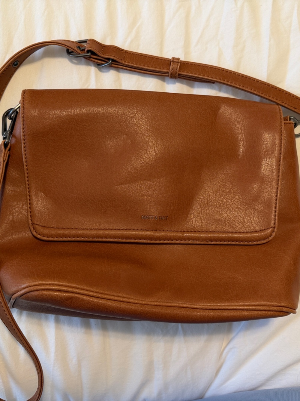 Matt & Nat Cognac Vegan Leather Crossbody Bag